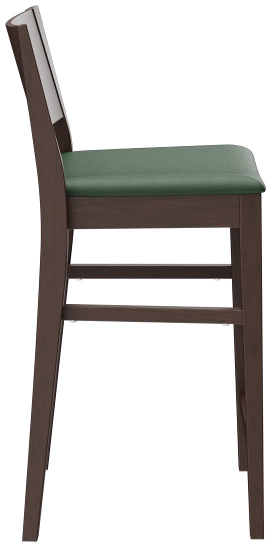 Abbildung halbhoher Hocker Quin Seitenansicht