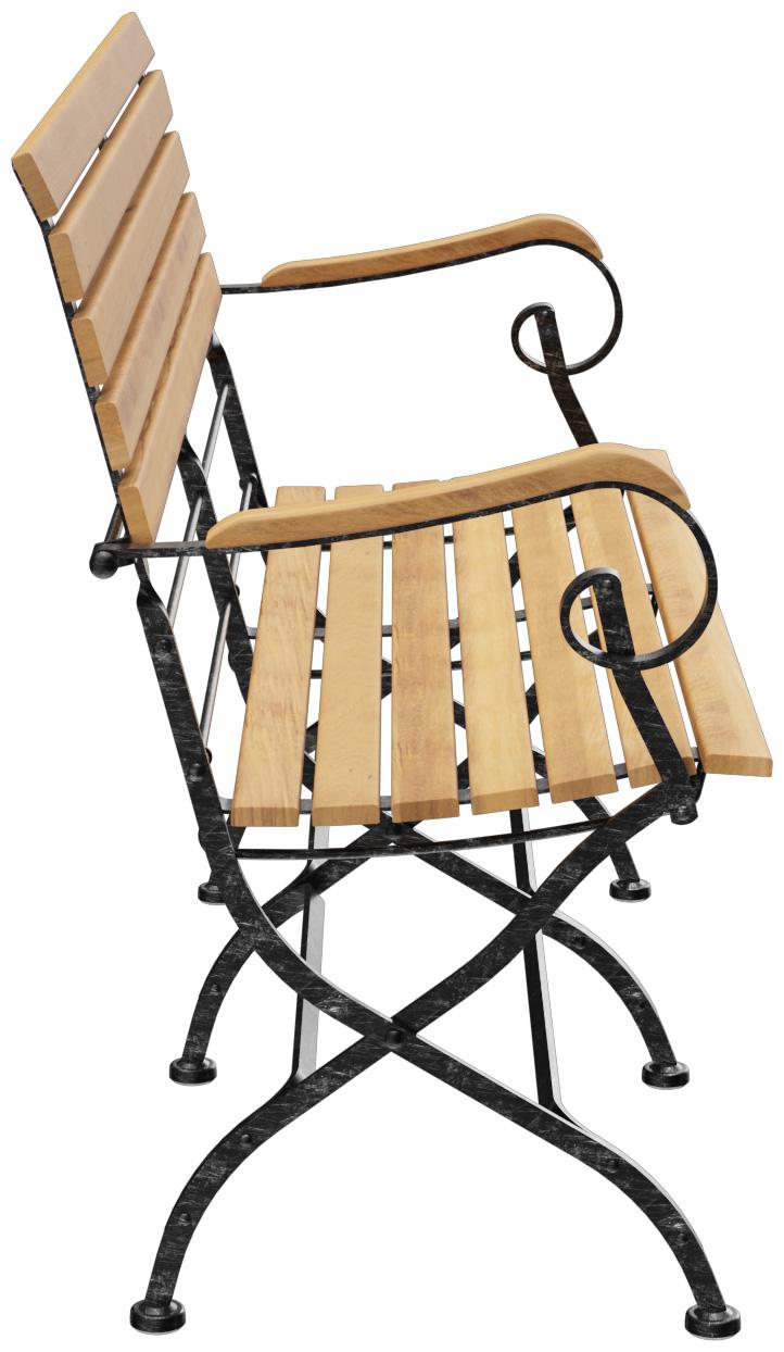 Abbildung 2-Sitzer-Armlehnbank Valentin Seitenansicht