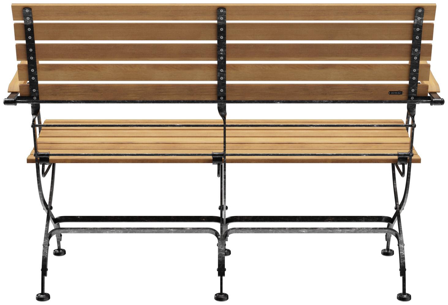 Abbildung 2-Sitzer-Armlehnbank Valentin Rückansicht