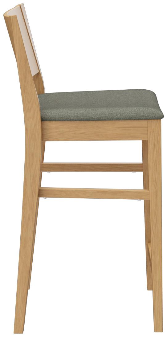 Abbildung halbhoher Hocker Quin Seitenansicht