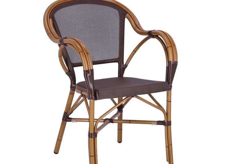 Abbildung Chaise à accoudoirs Malou Schrägansicht