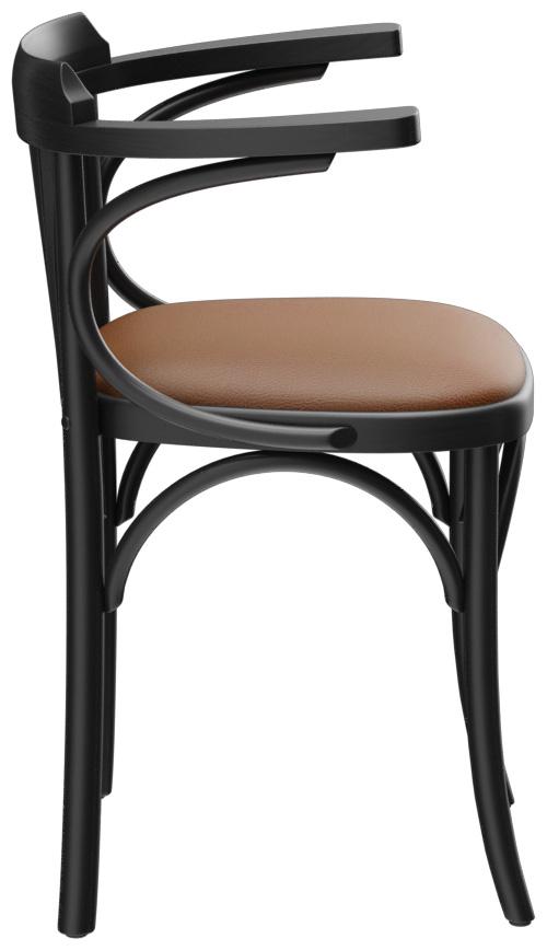 Abbildung Chaise à accoudoirs Greta Seitenansicht