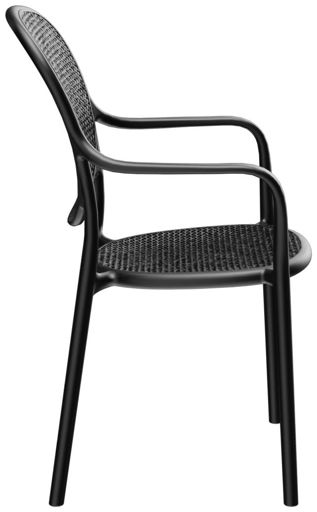 Abbildung Chaise à accoudoirs Ermon Seitenansicht