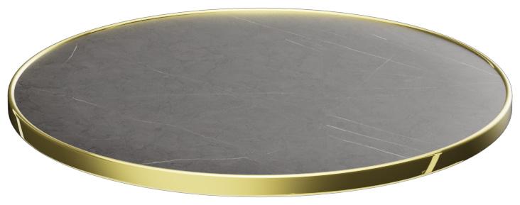 Abbildung Tischplatte Easy Gold Seitenansicht
