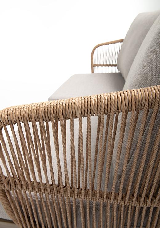 Abbildung 2-Sitzer-Element Sanaia Detailansicht