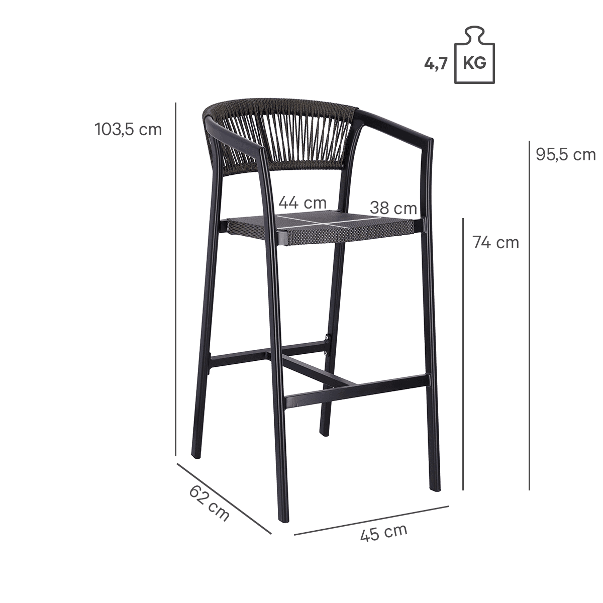 Abbildung Tabouret de bar Malida
