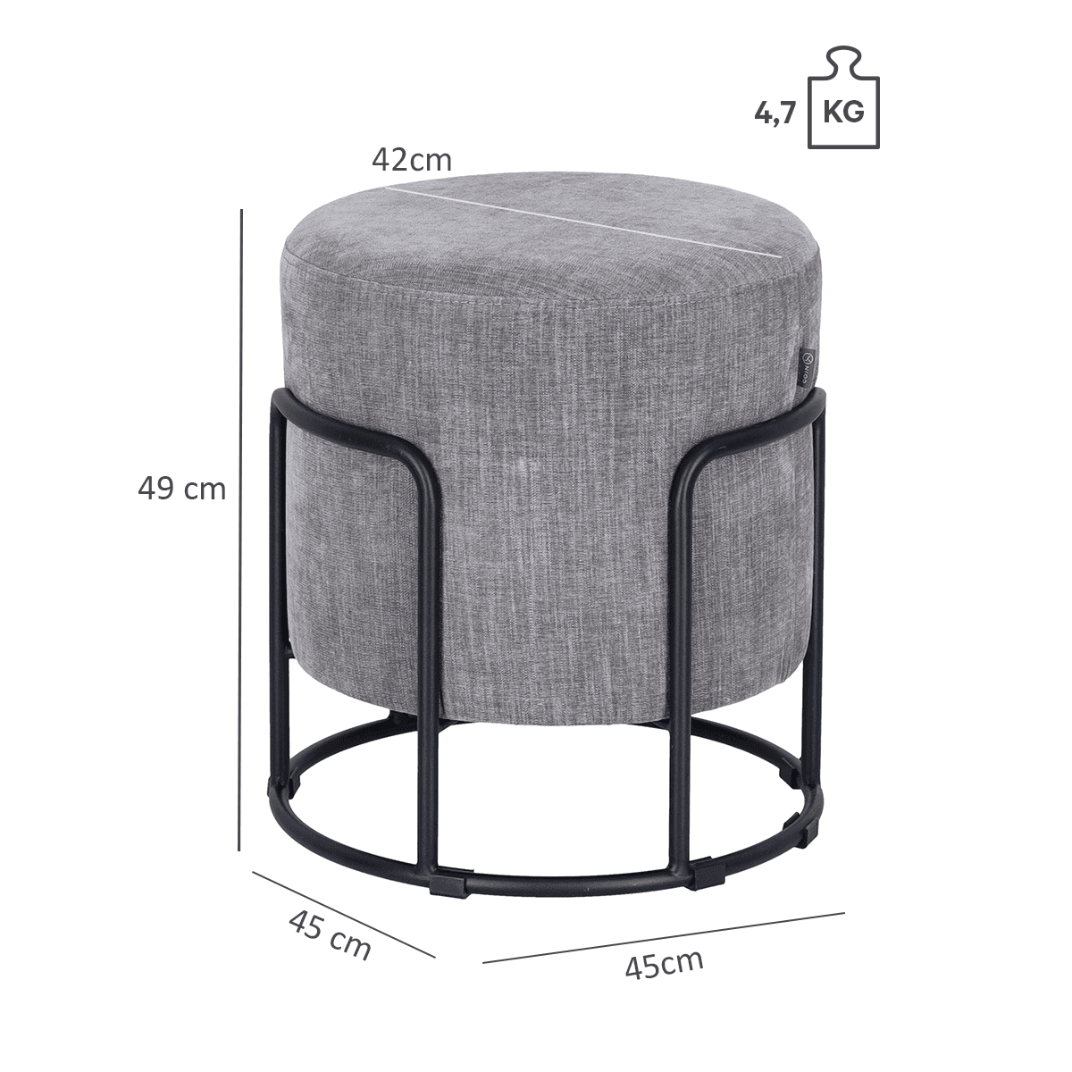 Abbildung tabouret Doria M