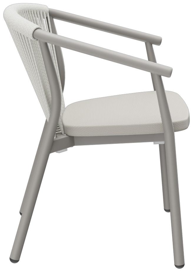 Abbildung Chaise à accoudoirs Zaki Seitenansicht