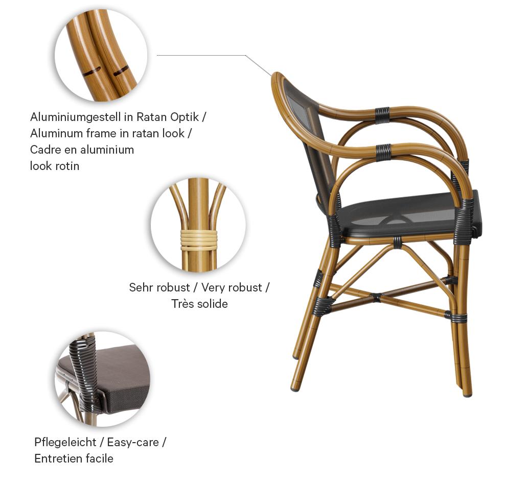 Abbildung Chaise à accoudoirs Malou