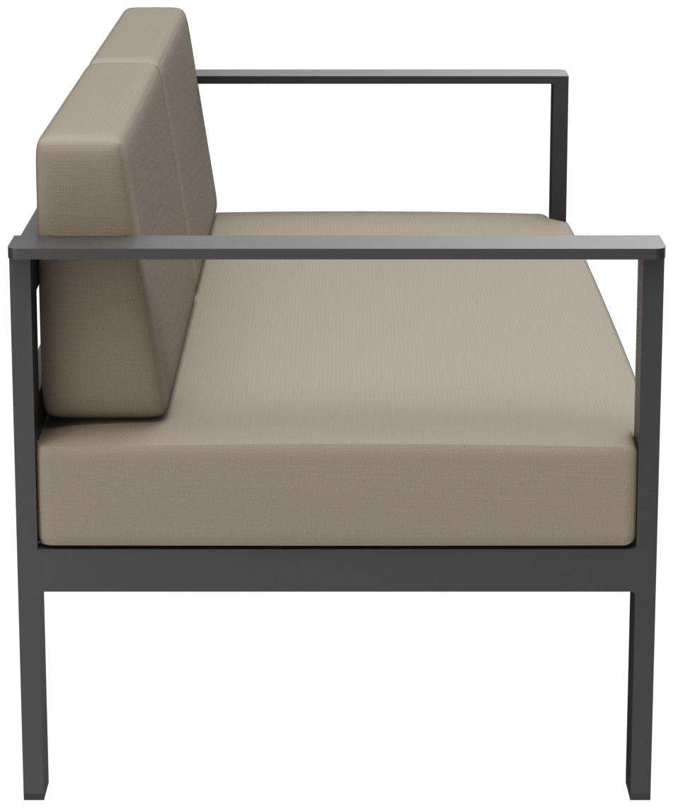 Abbildung 2-Sitzer-Element Sorelia Seitenansicht