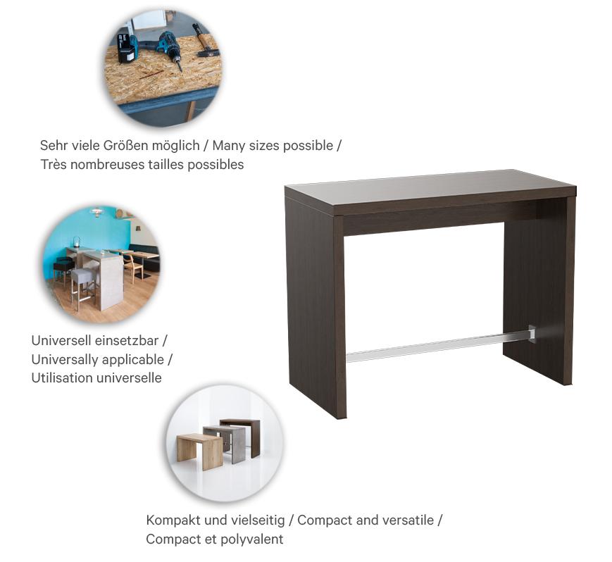 Abbildung halbhoher Tisch Formline