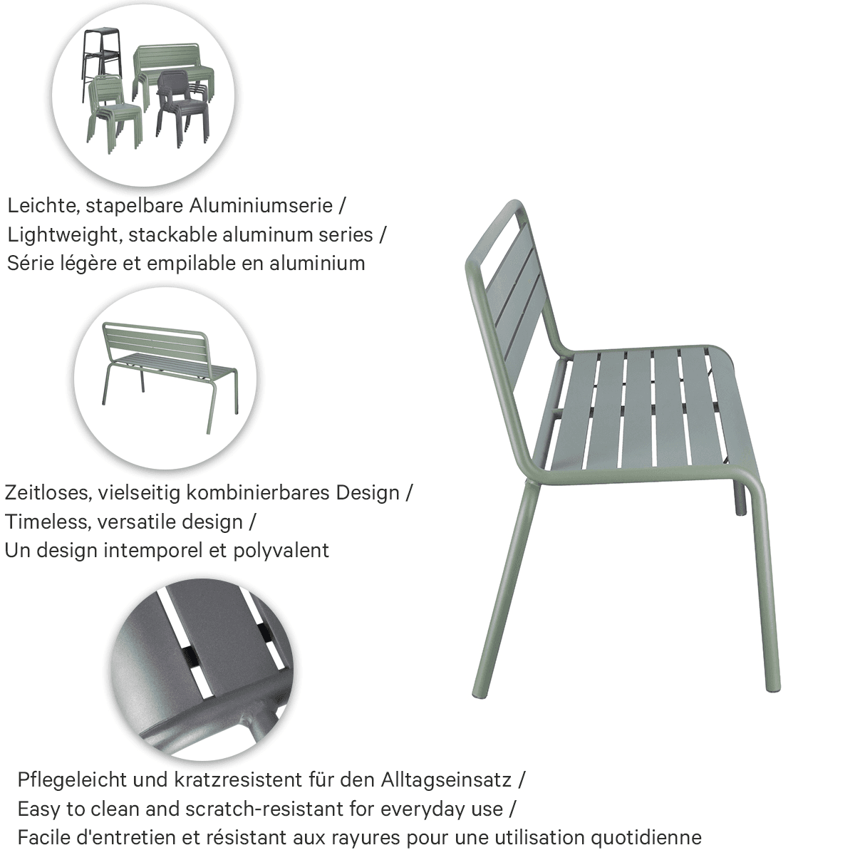 Abbildung banc 2 places Heco