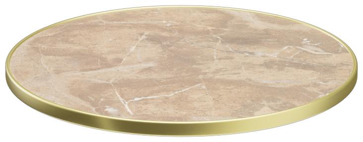 Abbildung Plateau de table Easy Gold Halla Rückansicht