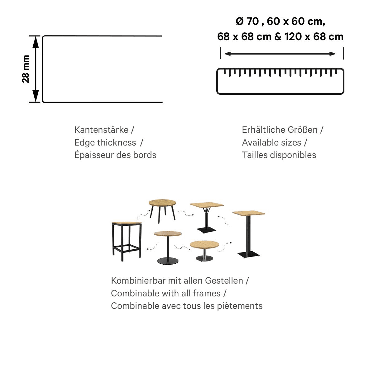 Abbildung Tischplatte Ercus