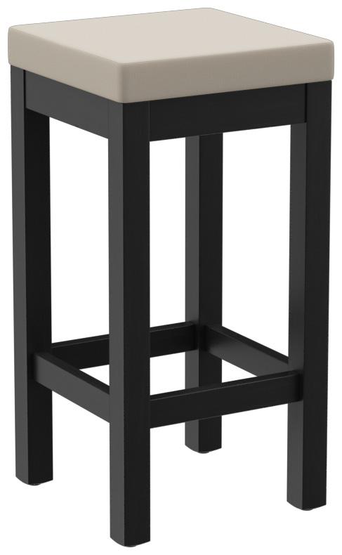 Abbildung halbhoher Hocker Delu Schrägansicht