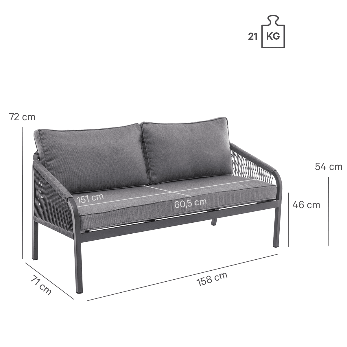 Abbildung Canapé lounge 2 places Sunniva