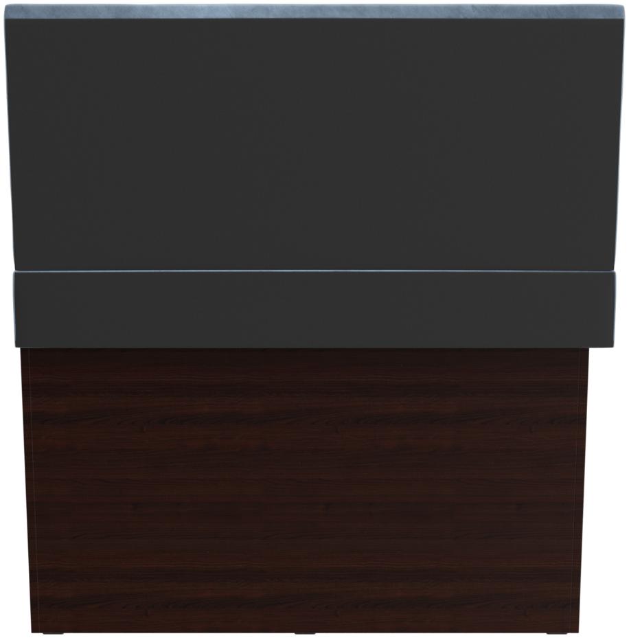 Abbildung Left-hand end element 120 cm Ripple Rückansicht