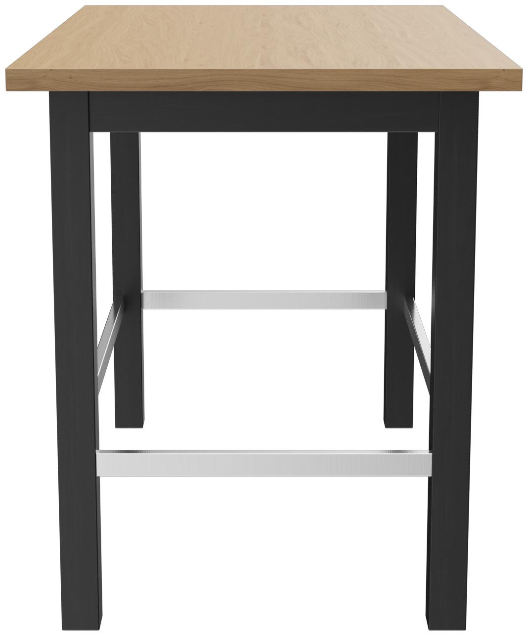 Abbildung halbhoher Tisch Dunia Seitenansicht