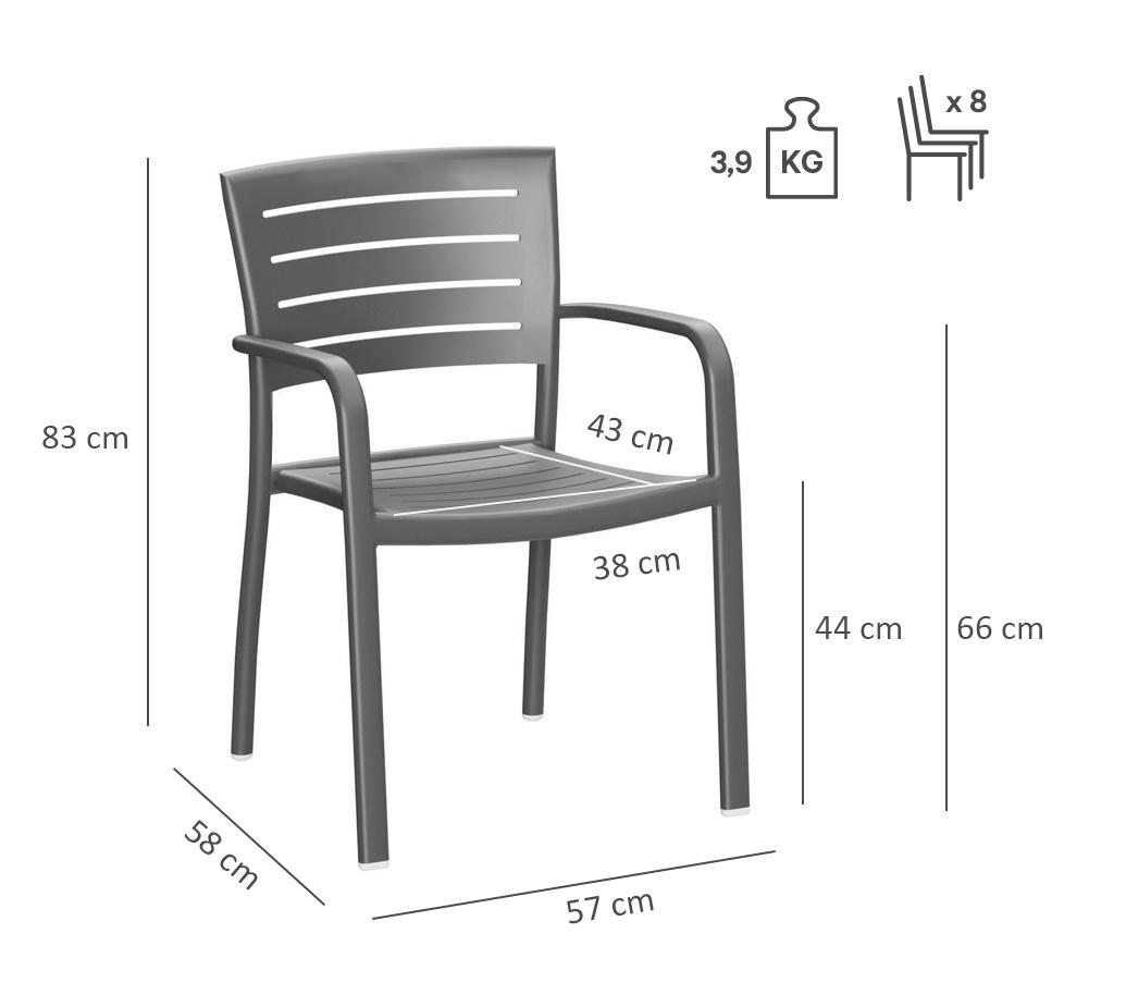 Abbildung Chaise à accoudoirs Helke