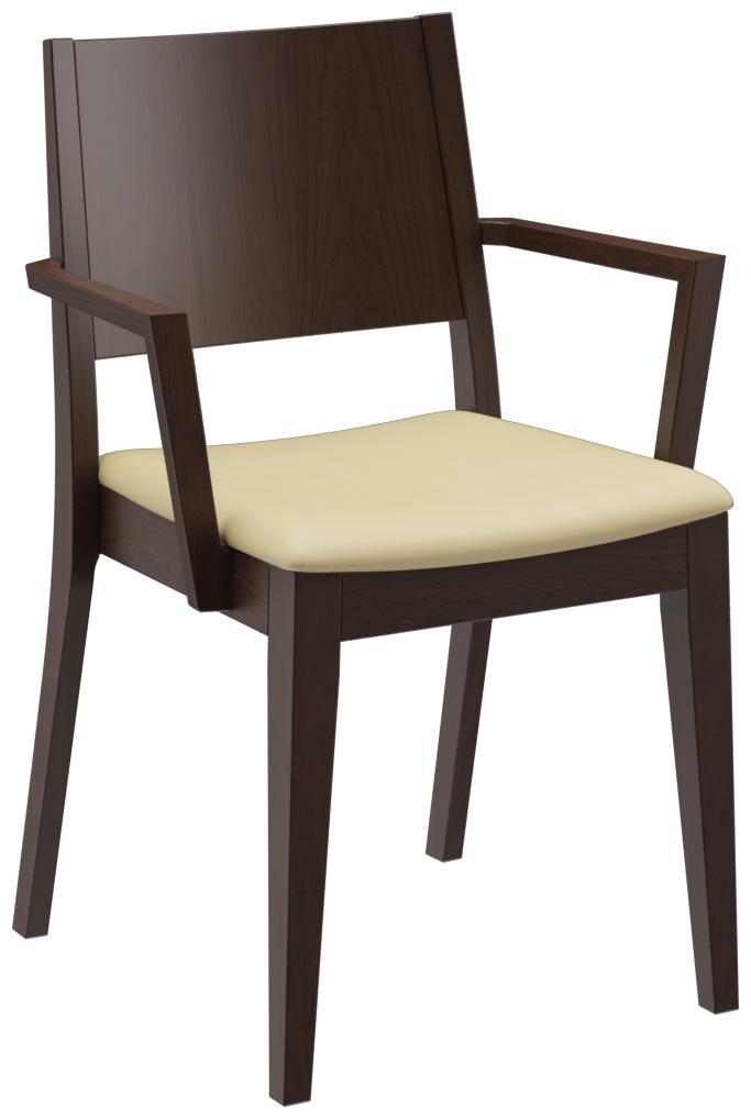 Abbildung Chaise à accoudoirs Quin Schrägansicht