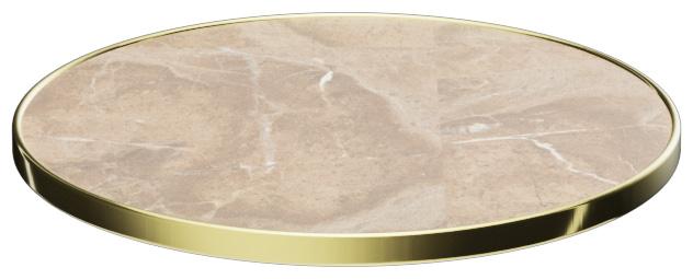 Abbildung Plateau de table Easy Gold Halla Seitenansicht