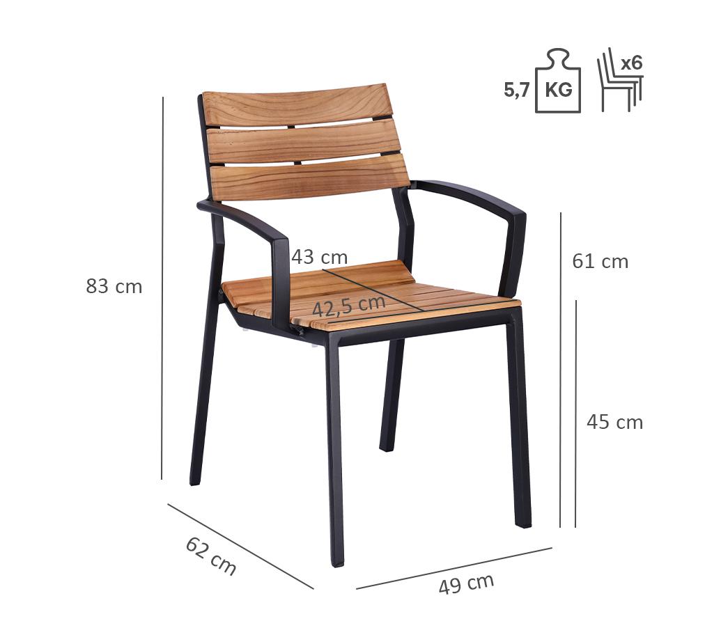 Abbildung Chaise à accoudoirs Tadeo