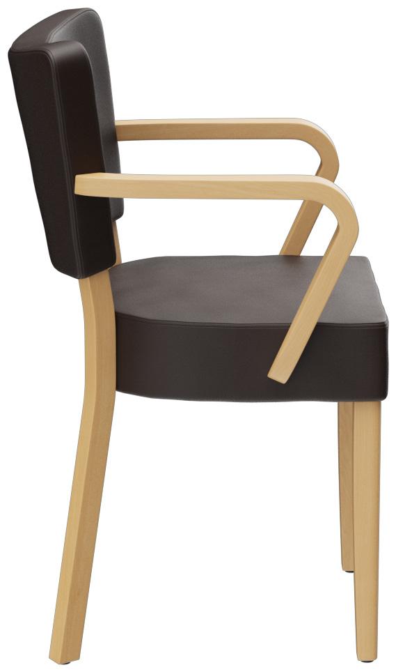 Abbildung Chaise à accoudoirs Damara Seitenansicht