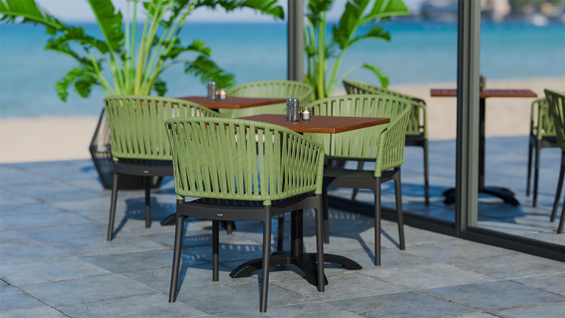 Chaise à accoudoirs Evren