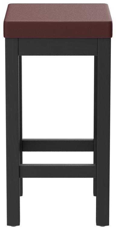 Abbildung halbhoher Hocker Delu Seitenansicht