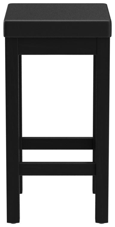 Abbildung halbhoher Hocker Delu Rückansicht