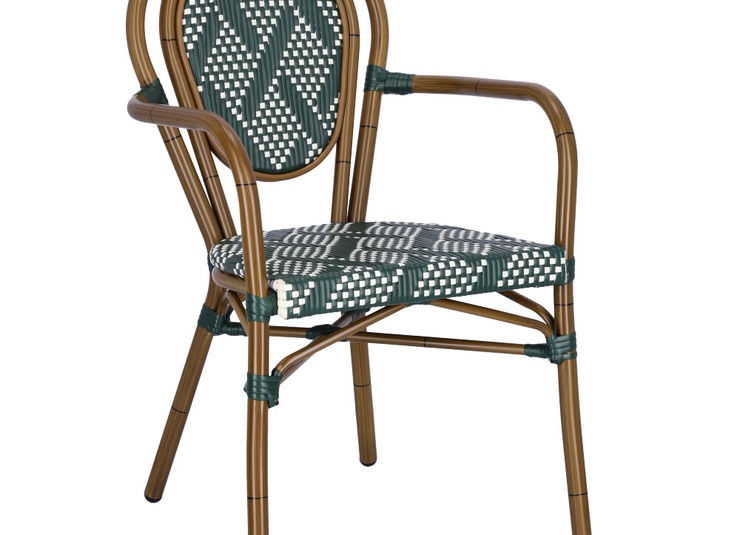 Abbildung Chaise à accoudoirs Marco Schrägansicht