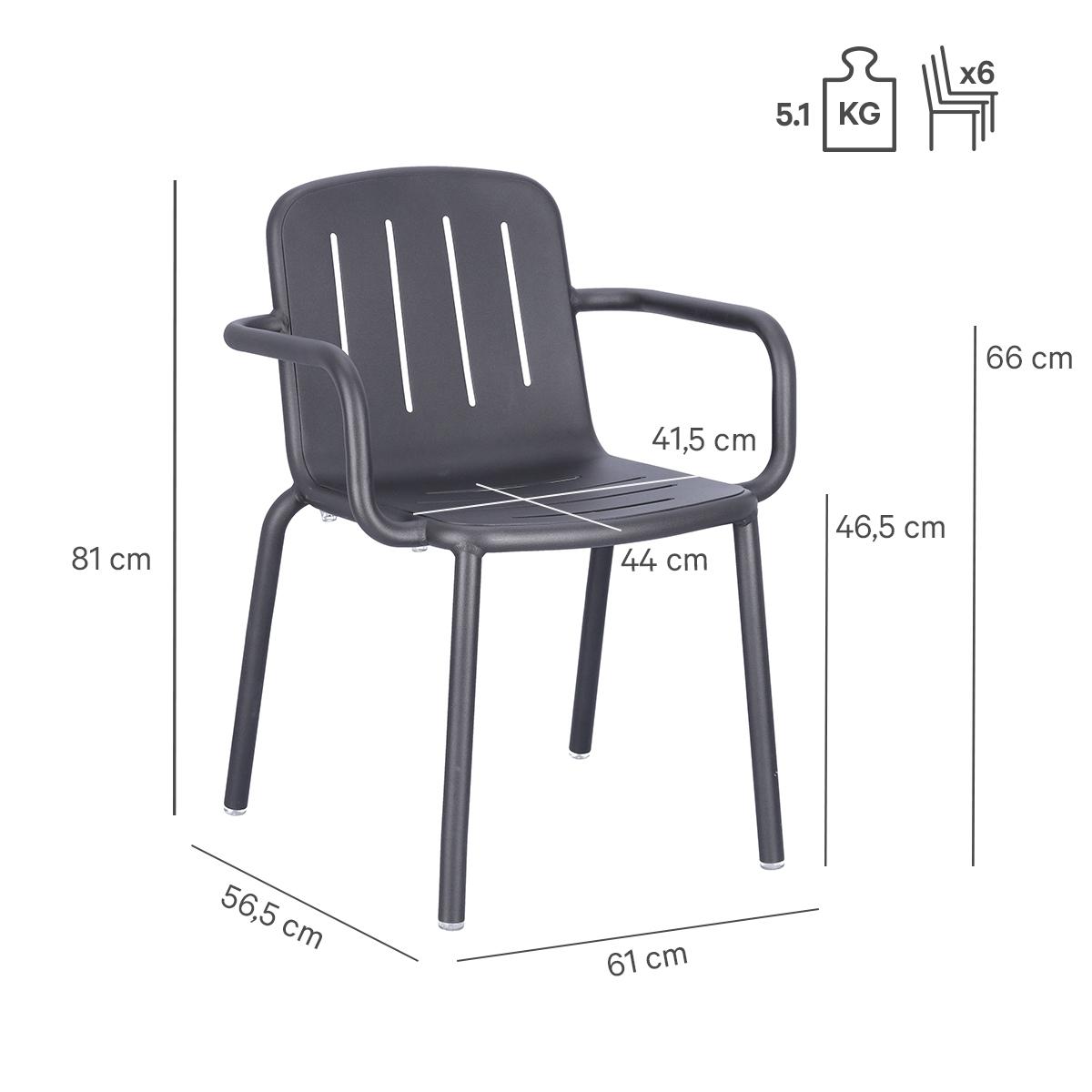 Abbildung Chaise à accoudoirs Hivo