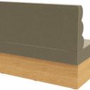 Abbildung Abschlusselement rechts 120cm Ripple Schrägansicht