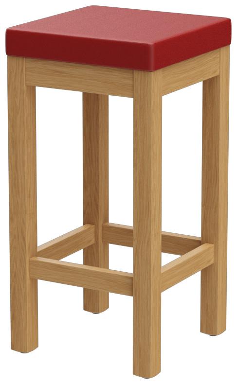 Abbildung halbhoher Hocker Delu Schrägansicht