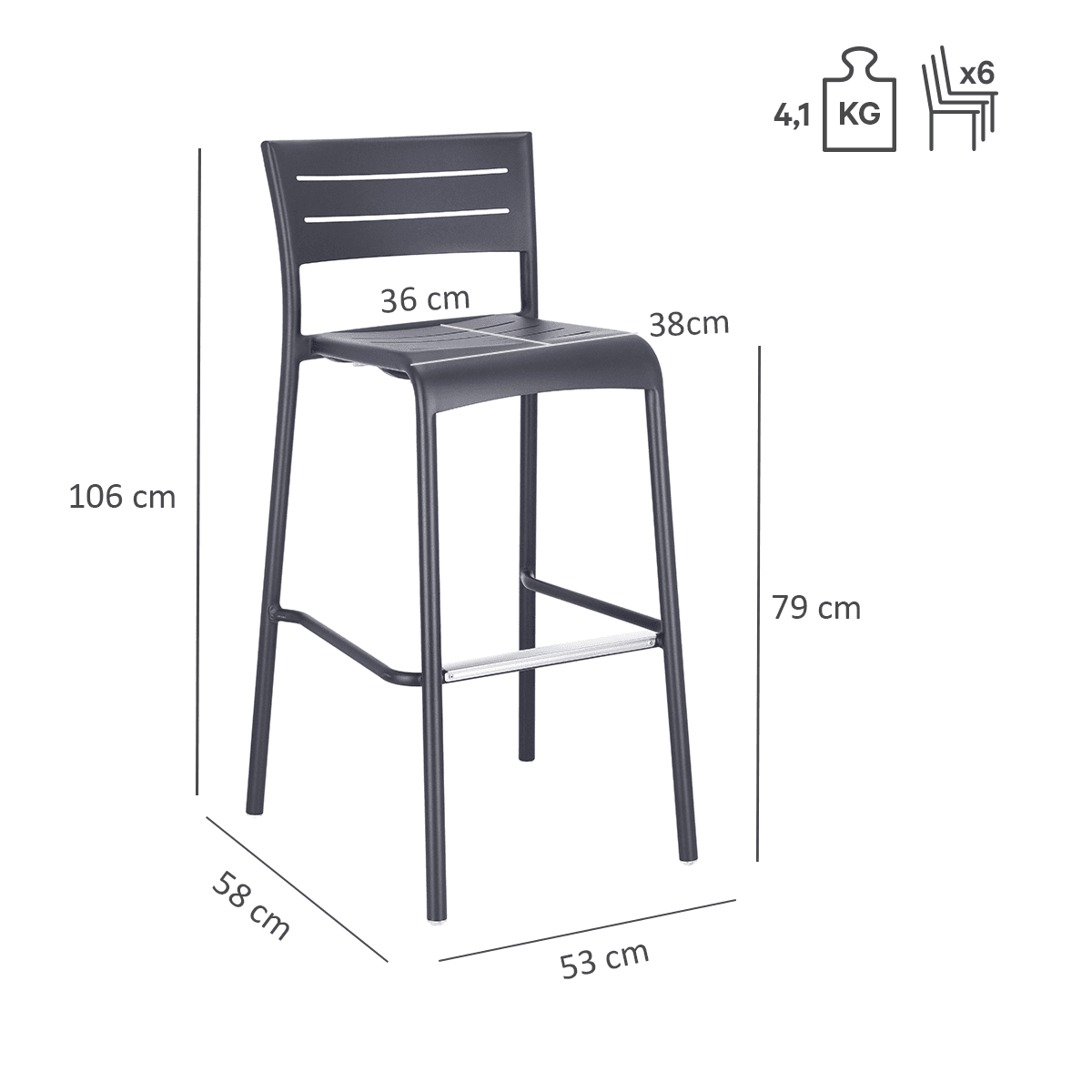 Abbildung Tabouret de bar Helke