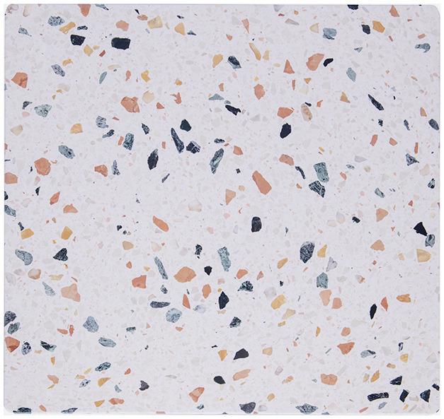 Abbildung Tischplatte Gano Terrazzo Schrägansicht