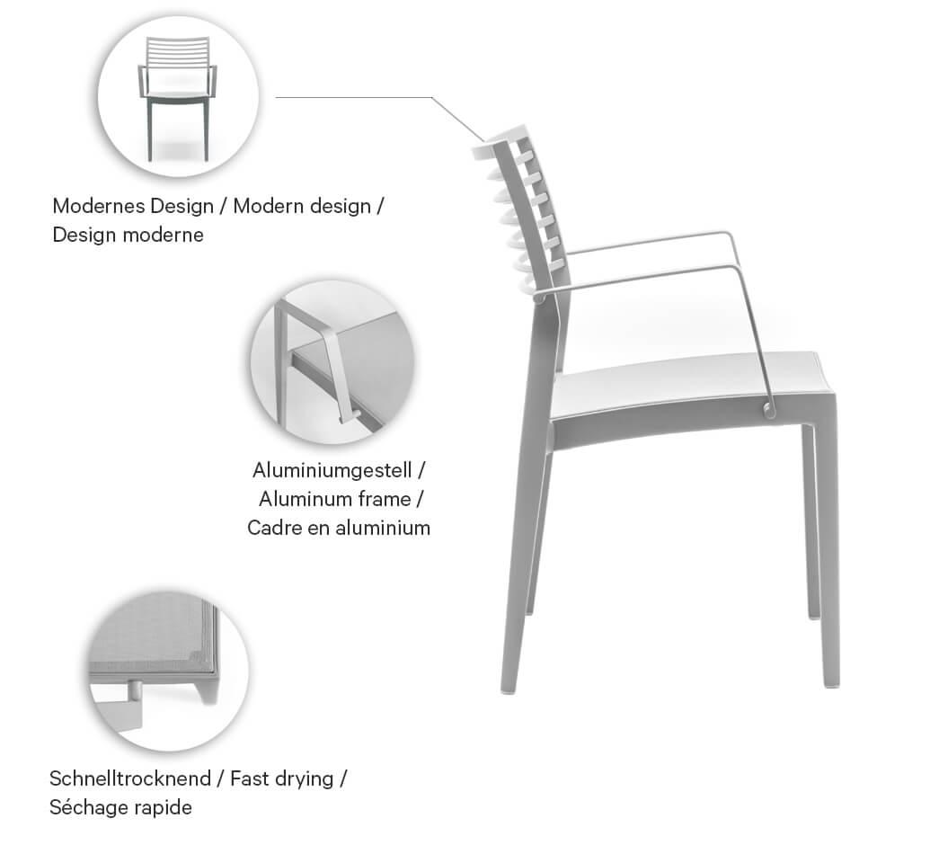 Abbildung Chaise à accoudoirs Awon