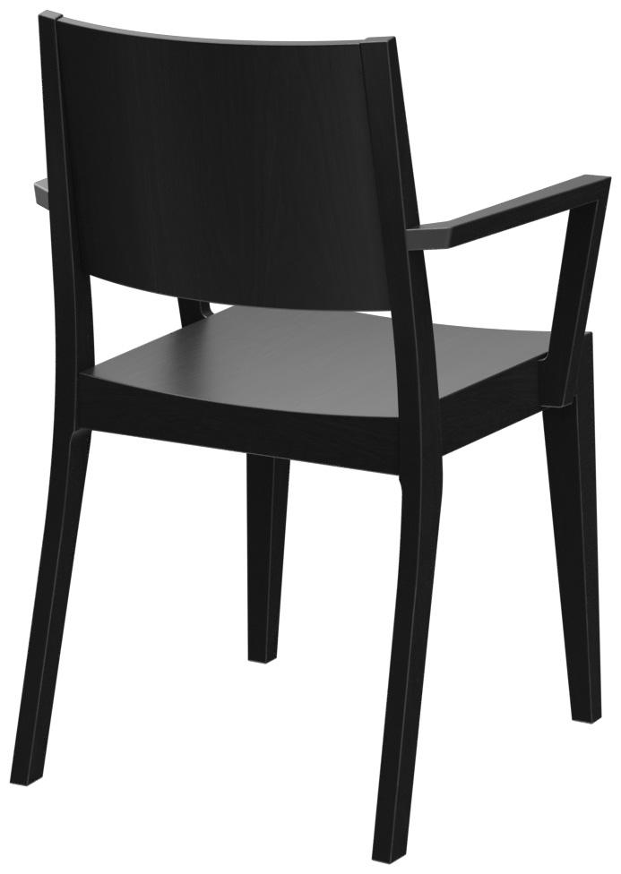 Abbildung Chaise à accoudoirs Quin Schrägansicht