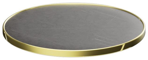 Abbildung Tischplatte Easy Gold Seitenansicht
