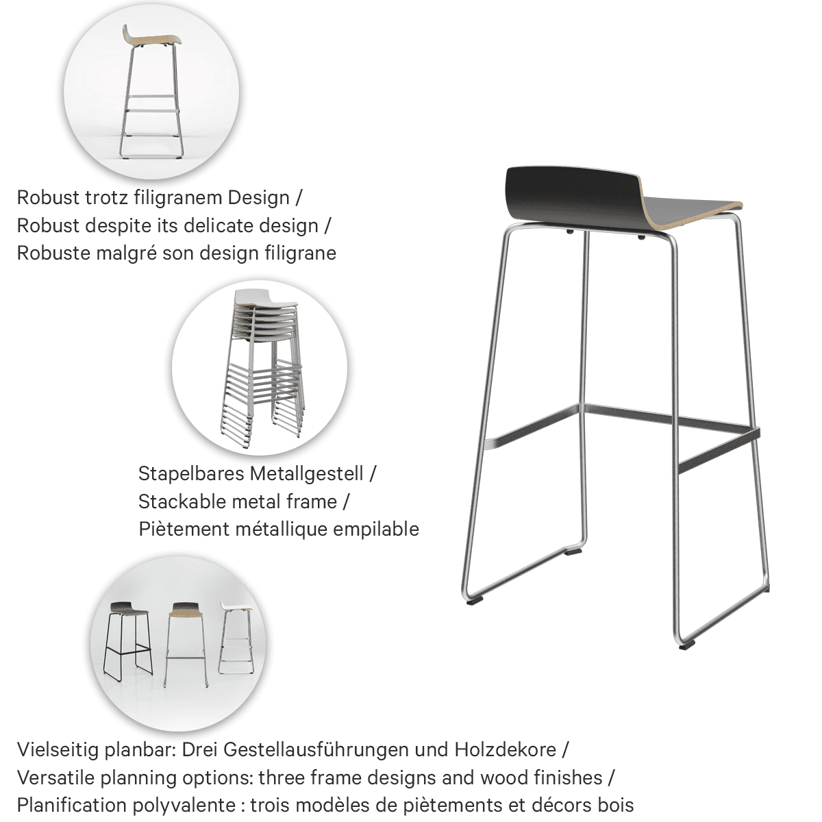 Abbildung Tabouret de bar Yoko