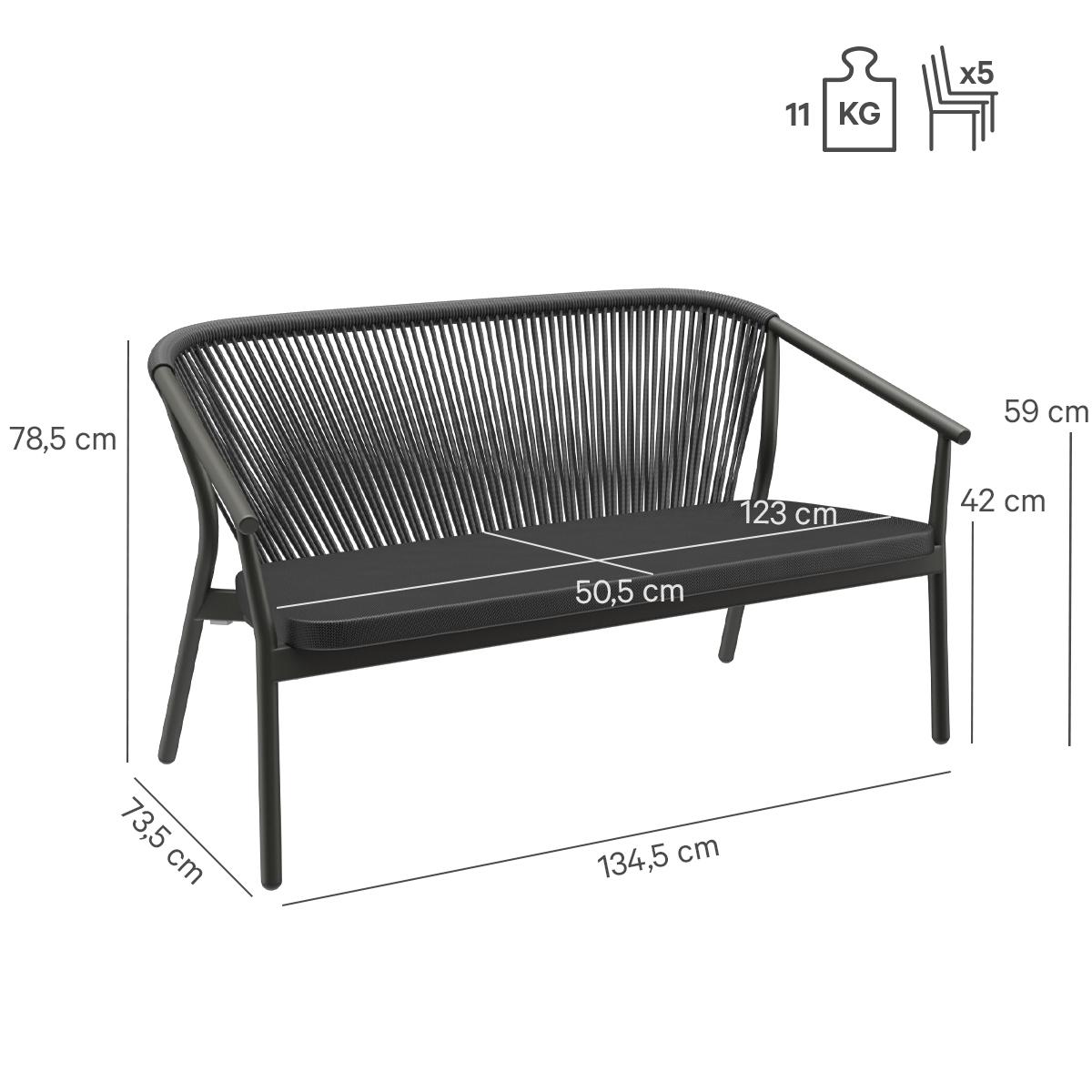 Abbildung 2-Sitzer Lounge Zaki