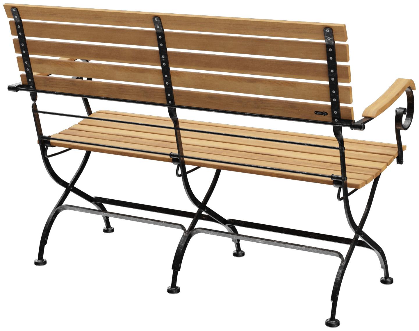 Abbildung 2-Sitzer-Armlehnbank Valentin Schrägansicht