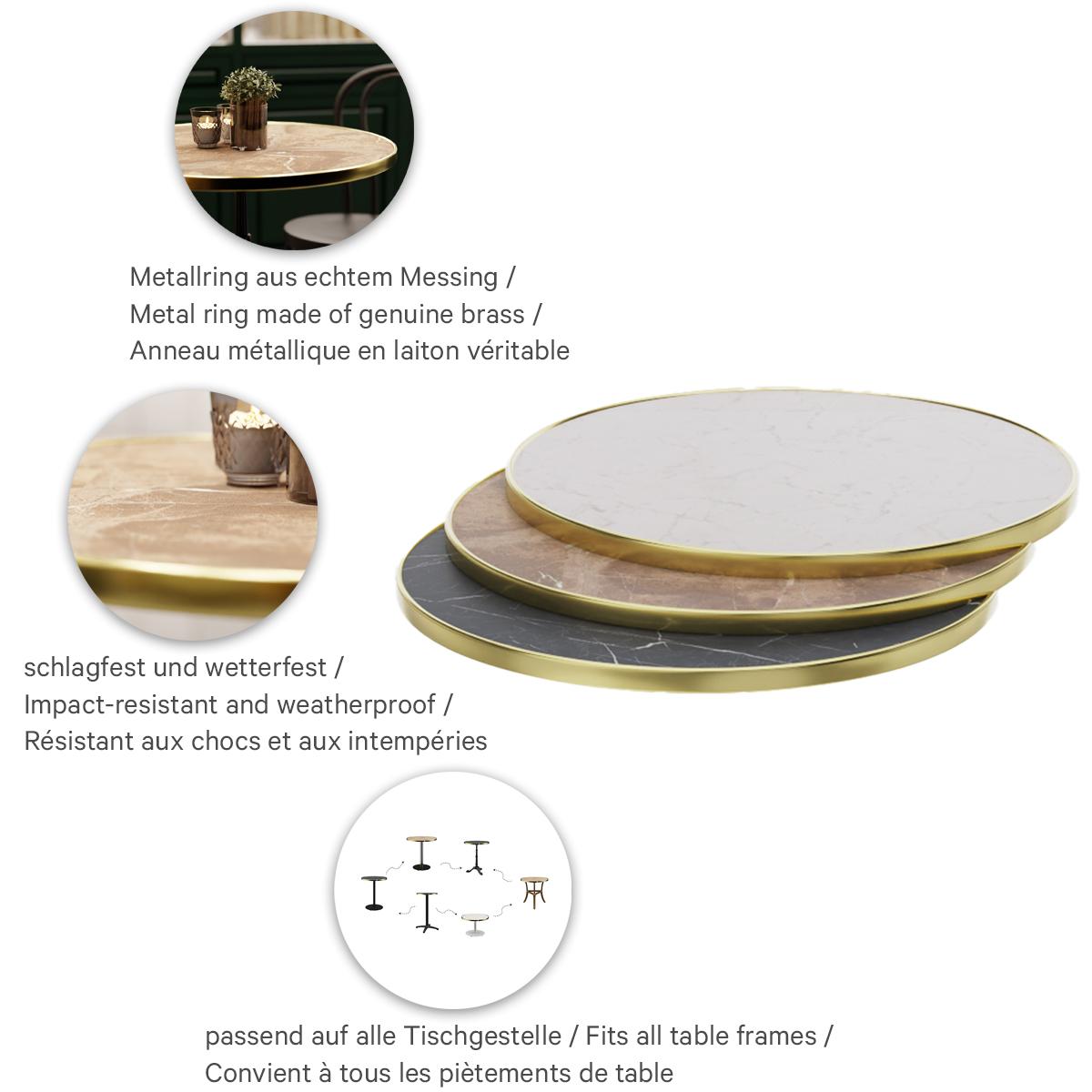 Abbildung Plateau de table Easy Gold Halla