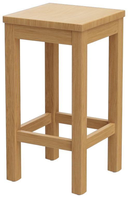 Abbildung halbhoher Hocker Delu Schrägansicht