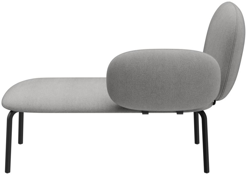 Abbildung Left-hand facing chaise longue Liberty Rückansicht
