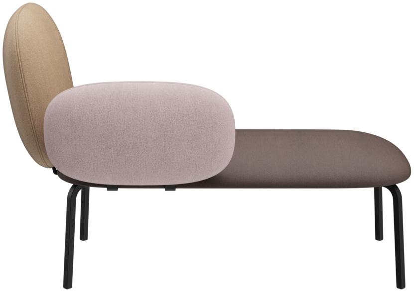 Abbildung Right-hand chaise longue Liberty Rückansicht