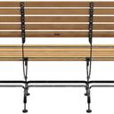 Abbildung 3-seater bench Valentin Rückansicht