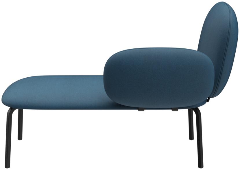 Abbildung Left-hand facing chaise longue Liberty Rückansicht