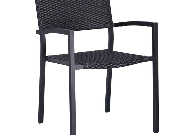Abbildung Chaise à accoudoirs Tom Schrägansicht
