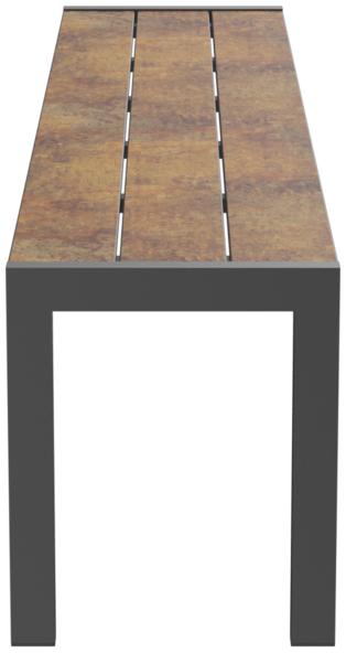 Abbildung 3-seater bench Gates Seitenansicht